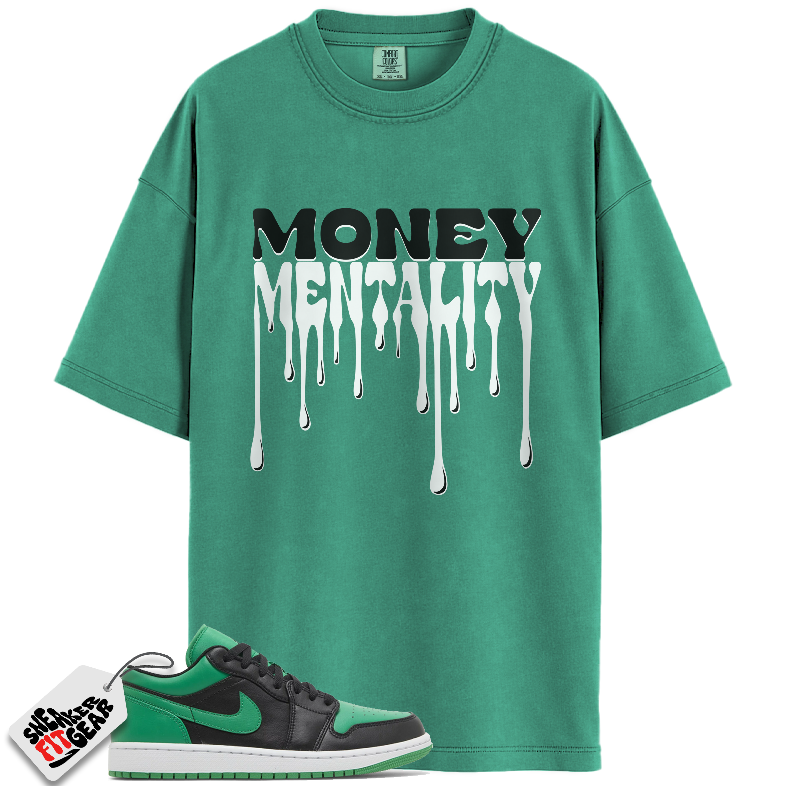 Jordan 1 Low Lucky Green Match Shirts, Money Mentality To Match Jordan 1 Low Lucky Green Main image