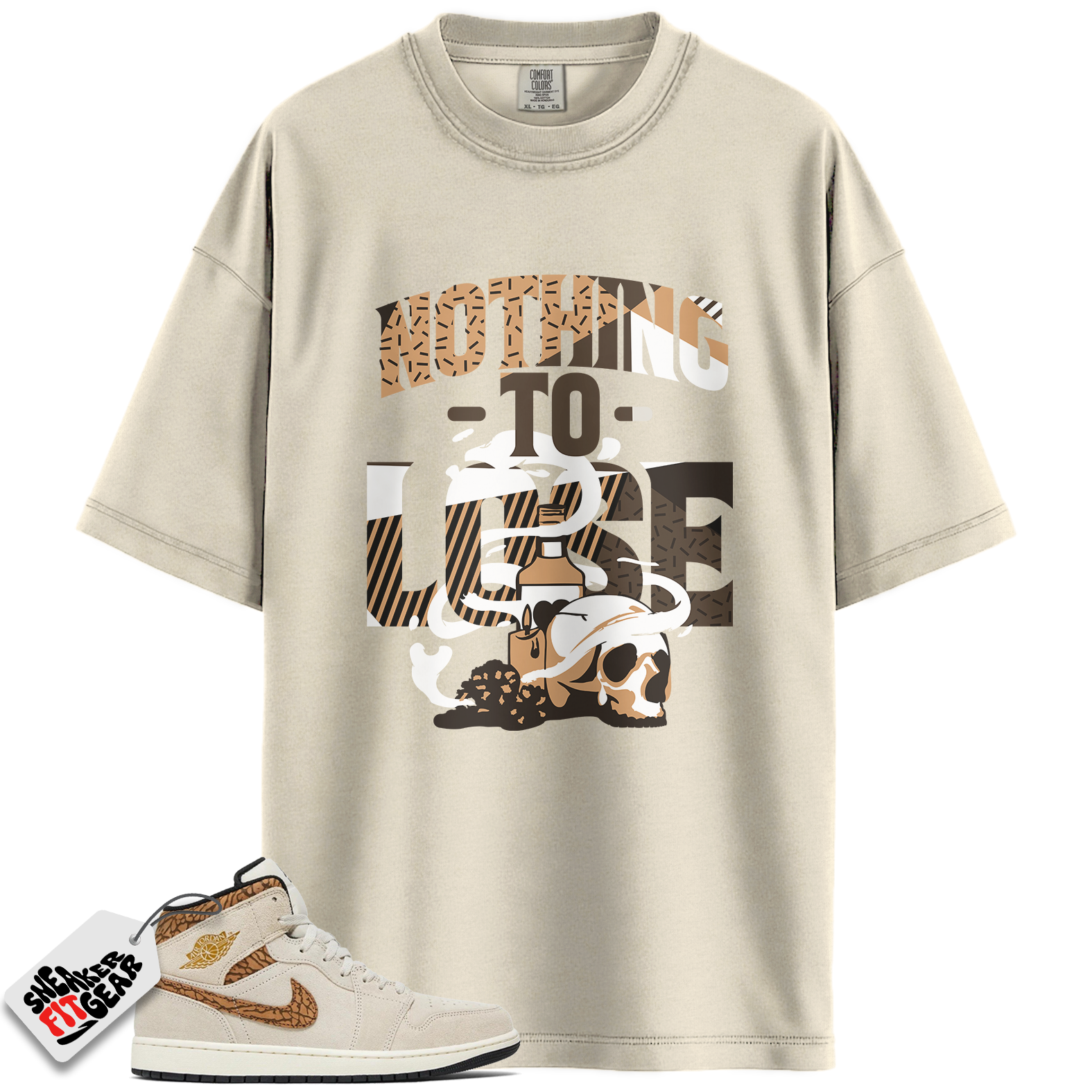 Jordan 1 Mid SE Brown Elephant Match Shirts, Nothing To Lose Shirt To Match Jordan 1 Mid SE Brown Elephant Main image