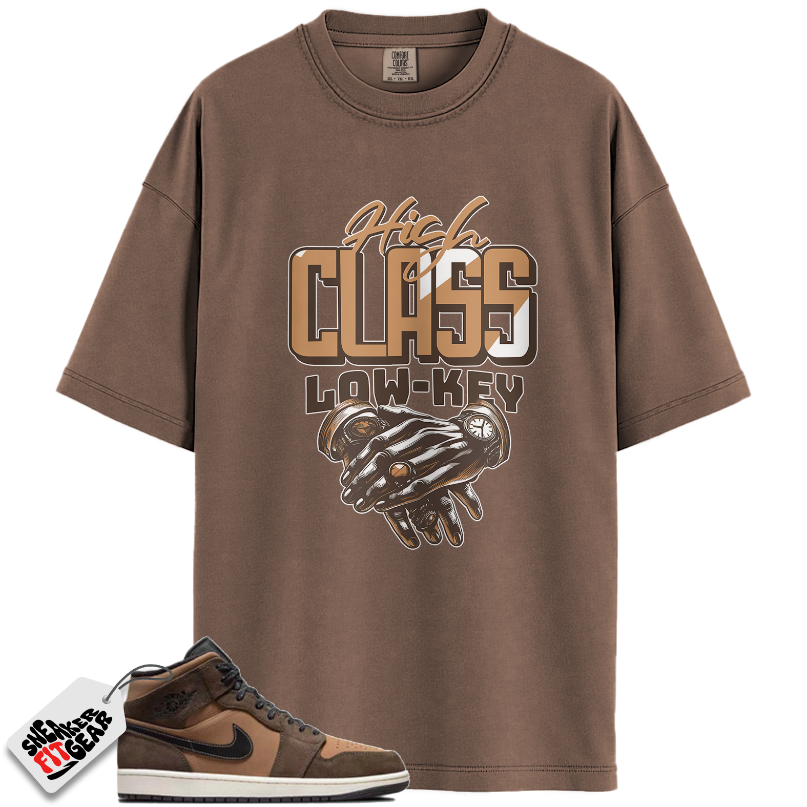 Jordan 1 Mid SE Dark Chocolate Match Shirts, High Class Shirt Brown To Match Jordan 1 Mid SE Dark Chocolate