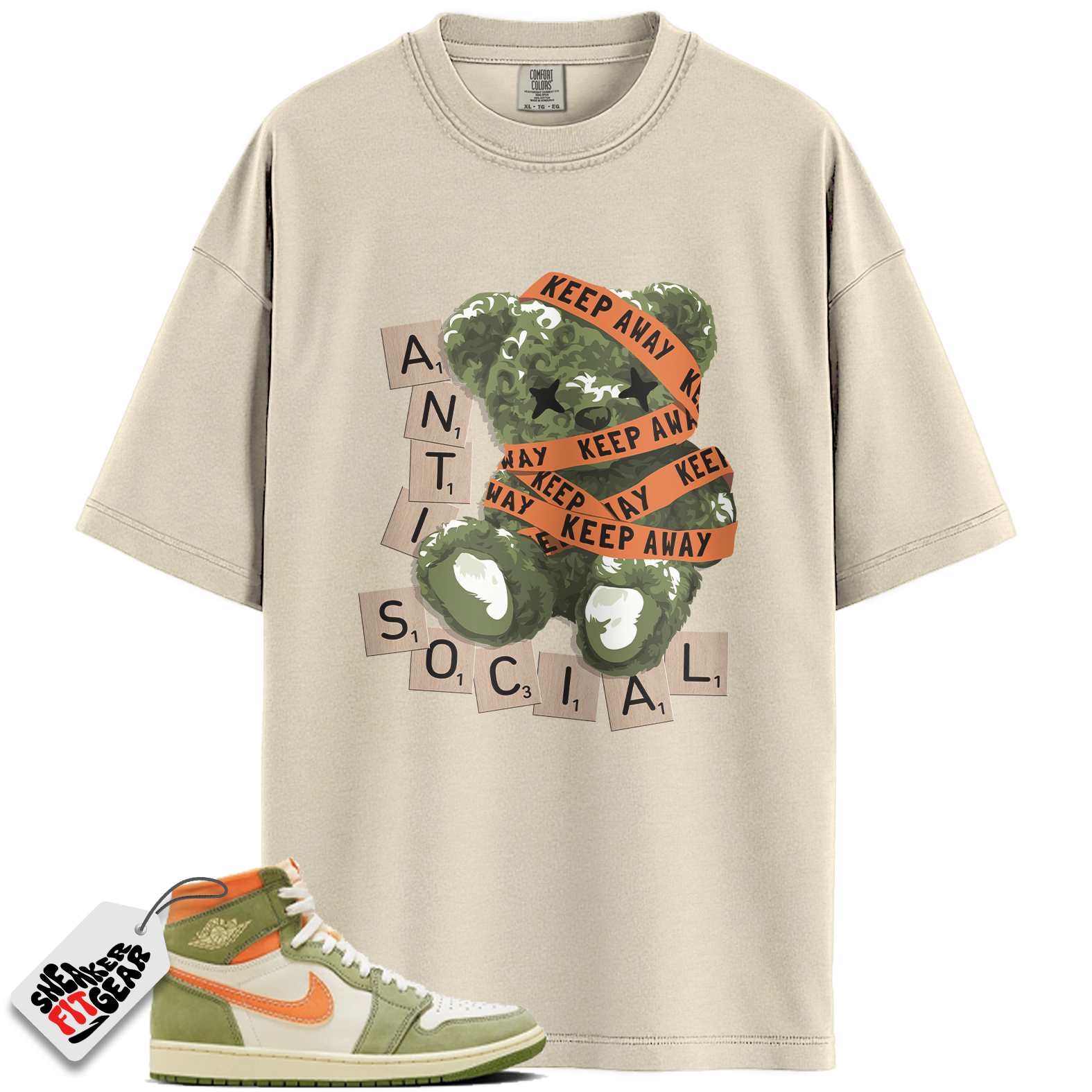 Jordan 1 High OG Craft Celadon Match Shirts, Anti Social To Match Jordan 1 High OG Craft Celadon