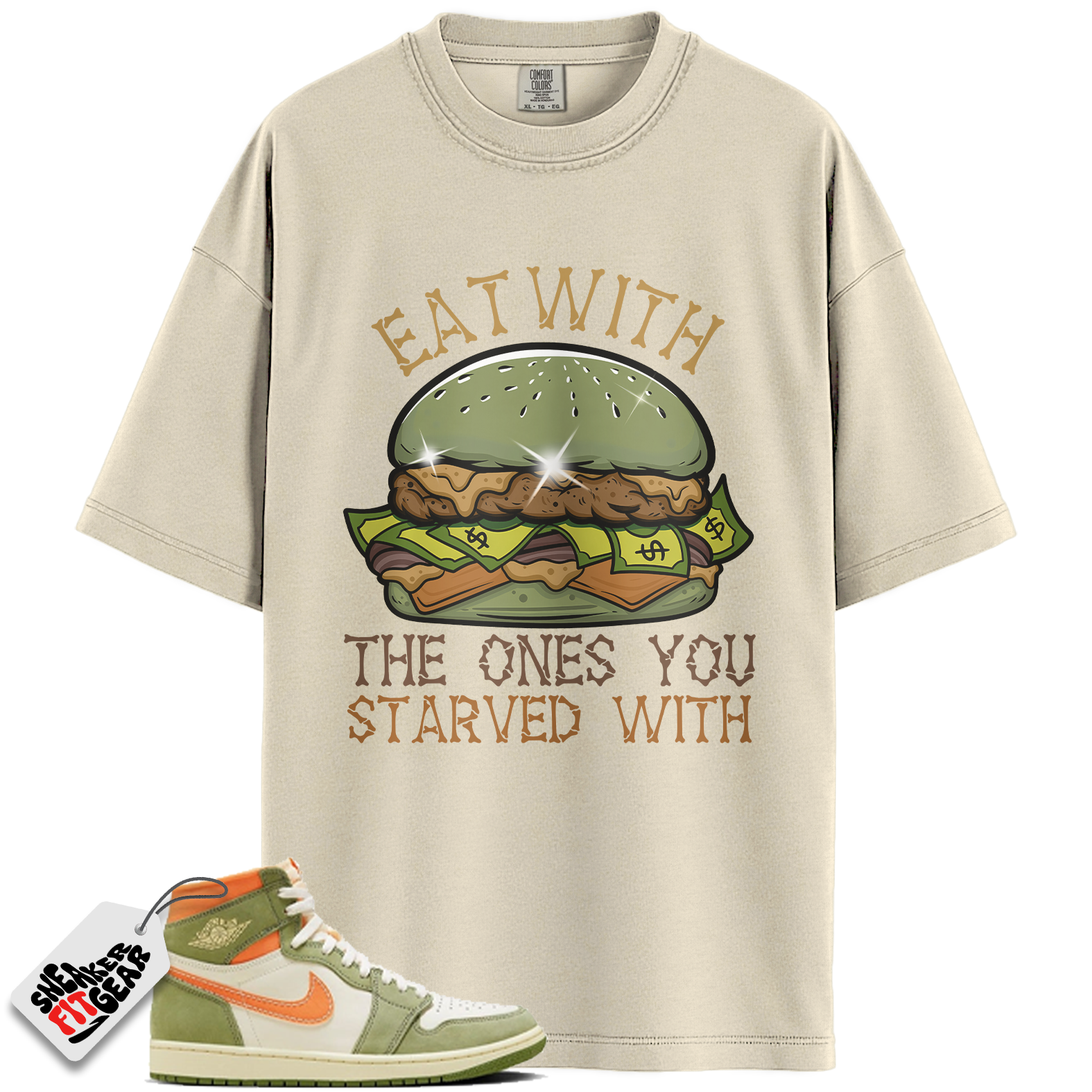 Jordan 1 High OG Craft Celadon Match Shirts, Eatwith Shirt To Match Jordan 1 High OG Craft Celadon