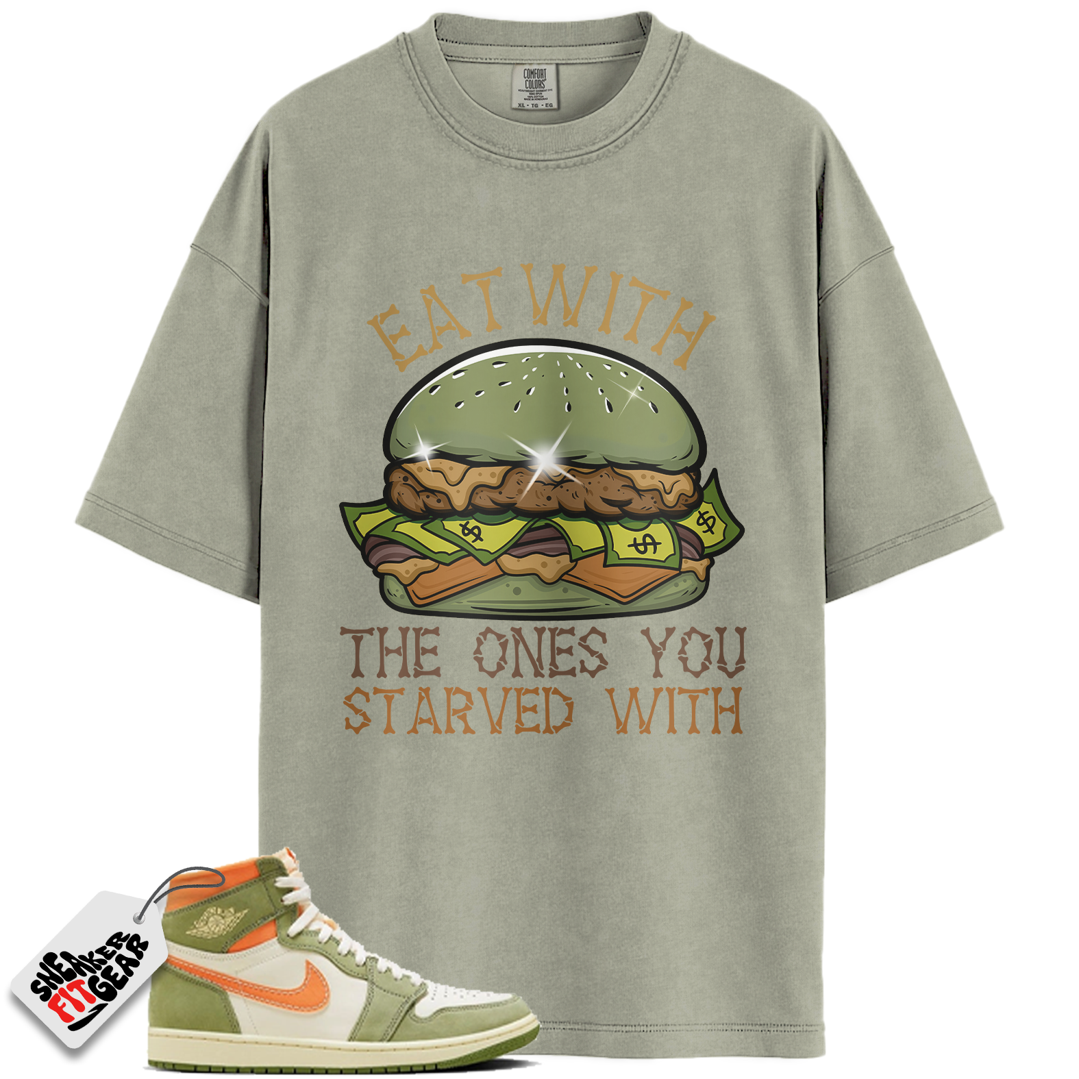 Jordan 1 High OG Craft Celadon Match Shirts, Eatwith Shirt To Match Jordan 1 High OG Craft Celadon