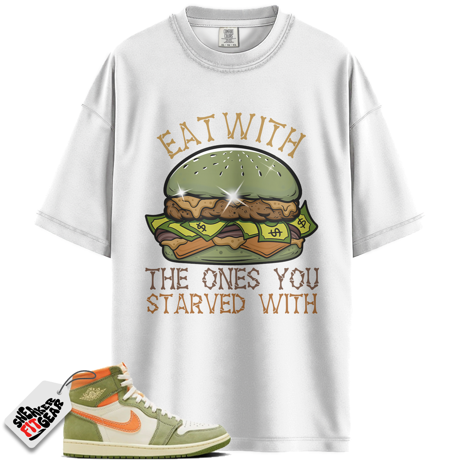 Jordan 1 High OG Craft Celadon Match Shirts, Eatwith Shirt To Match Jordan 1 High OG Craft Celadon