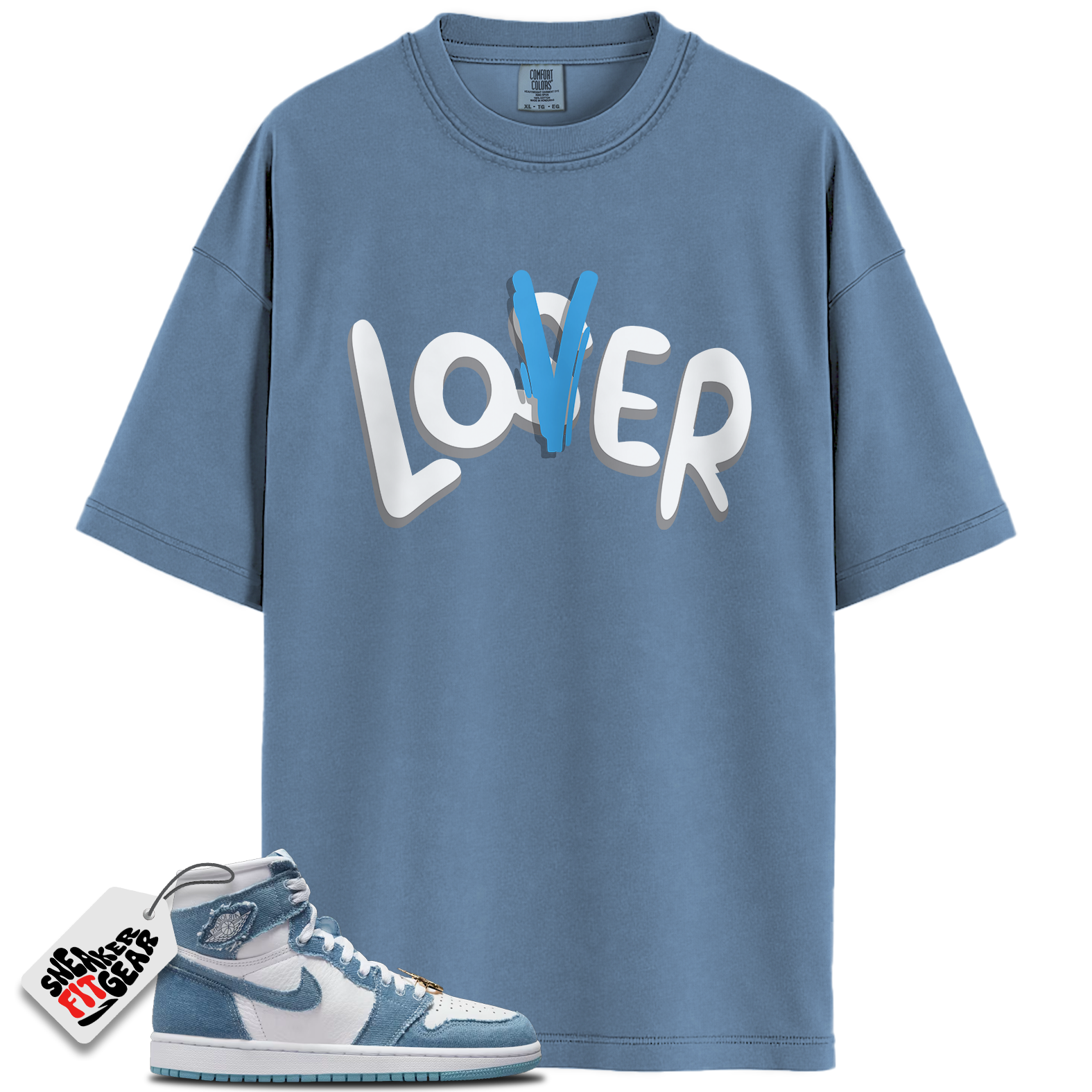 Women's 1s High OG Denim Match Shirts, Lover Loser Shirt To Match Women's 1s High OG Denim