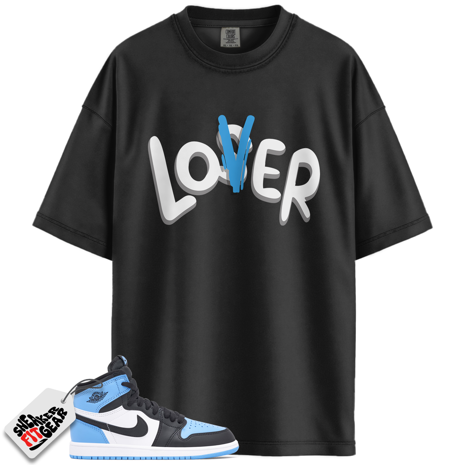 Jordan 1 Retro High OG University Blue Match Shirts, Lover Loser Shirt To Match Jordan 1 Retro High OG University Blue Main image