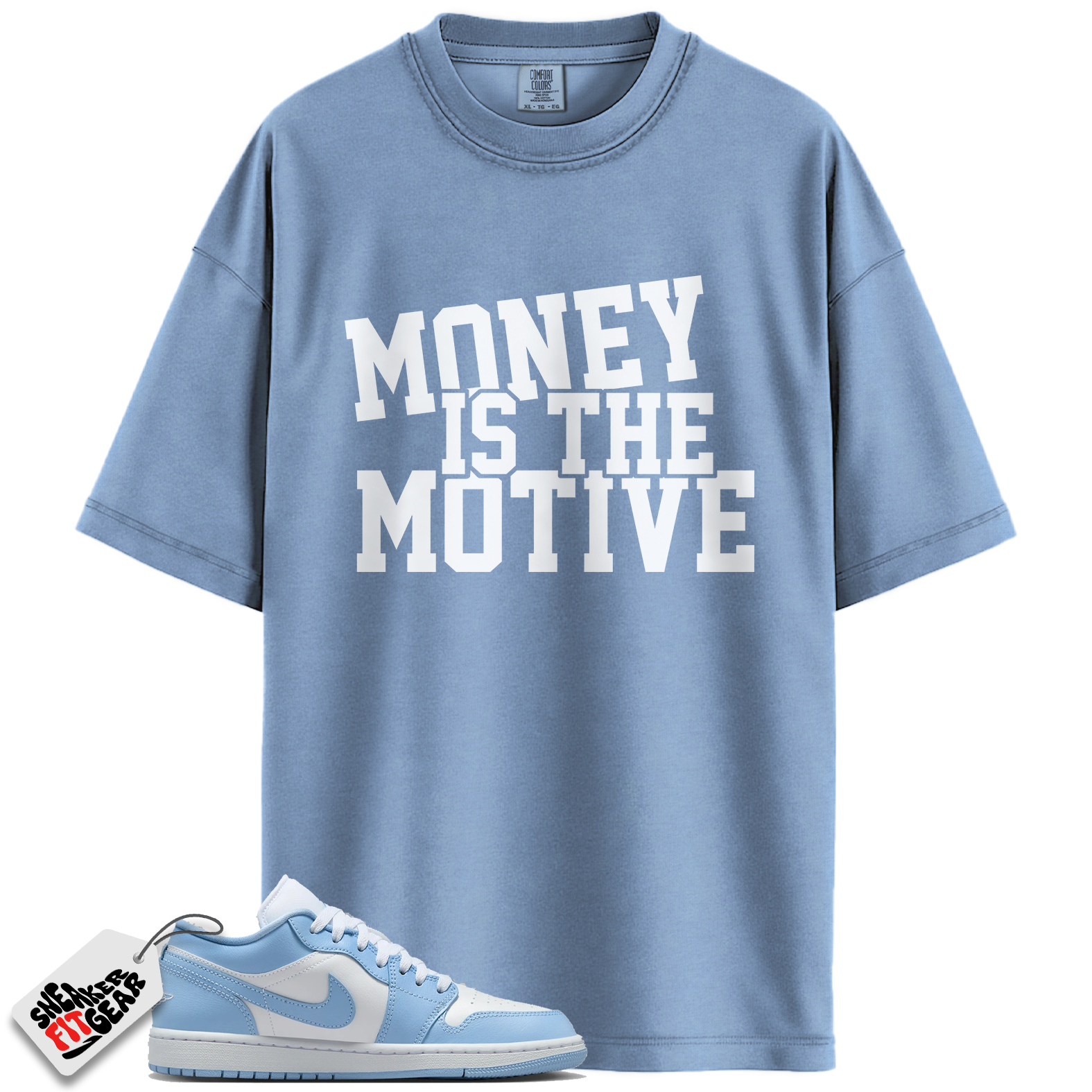 Jordan 1 Low White Aluminum Match Shirts, Money Is The Motive Shirt To Match Jordan 1 Low White Aluminum