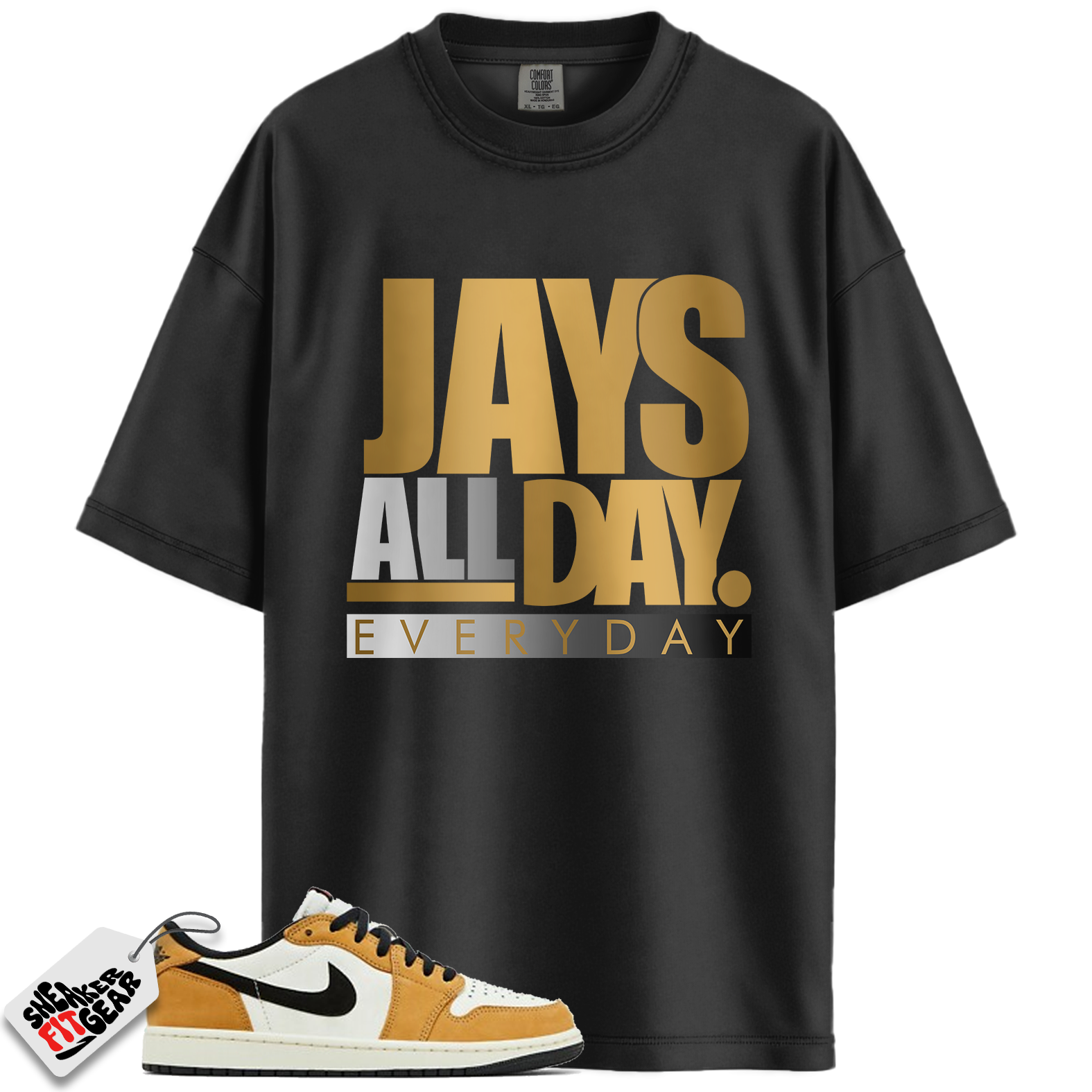 Jordan 1 Low OG Rookie of the Year Match Shirts, Jays All Day Tee To Match Jordan 1 Low OG Rookie of the Year