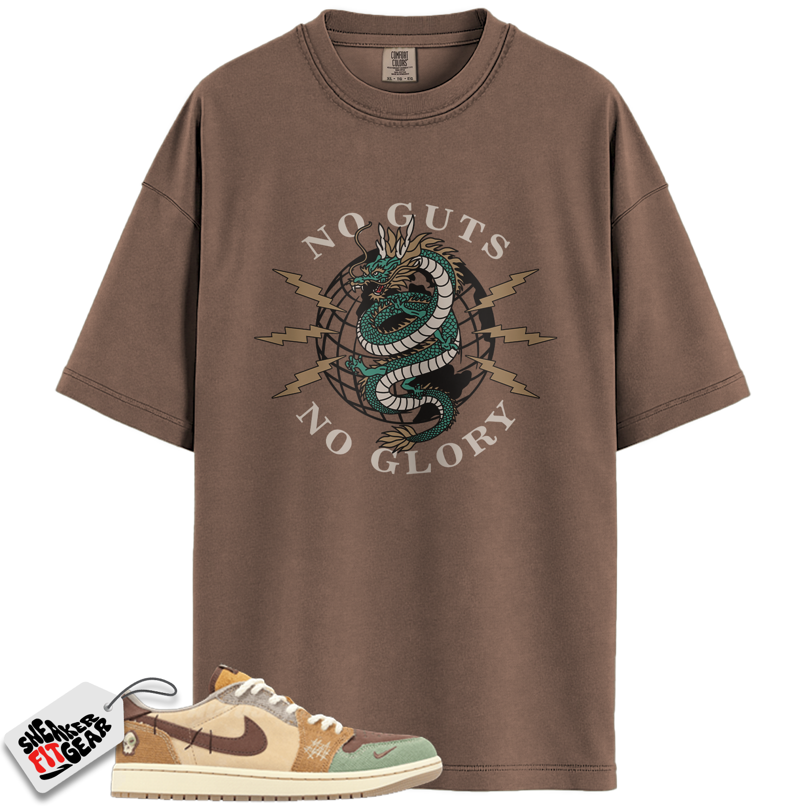Jordan 1 Retro Low OG Zion Williamson Voodoo Match Shirts, No Guts No Glory Shirt To Match Jordan 1 Retro Low OG Zion Williamson Voodoo Main image