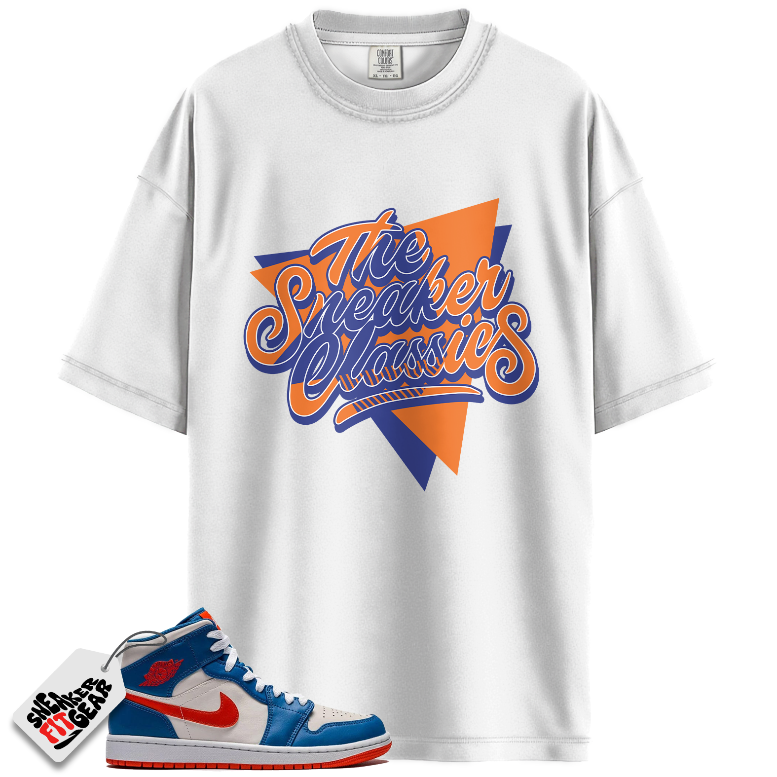 Jordan 1 Mid Knicks Game Royal Match Shirts, Sneaker Classic Shirt To Match Jordan 1 Mid Knicks Game Royal