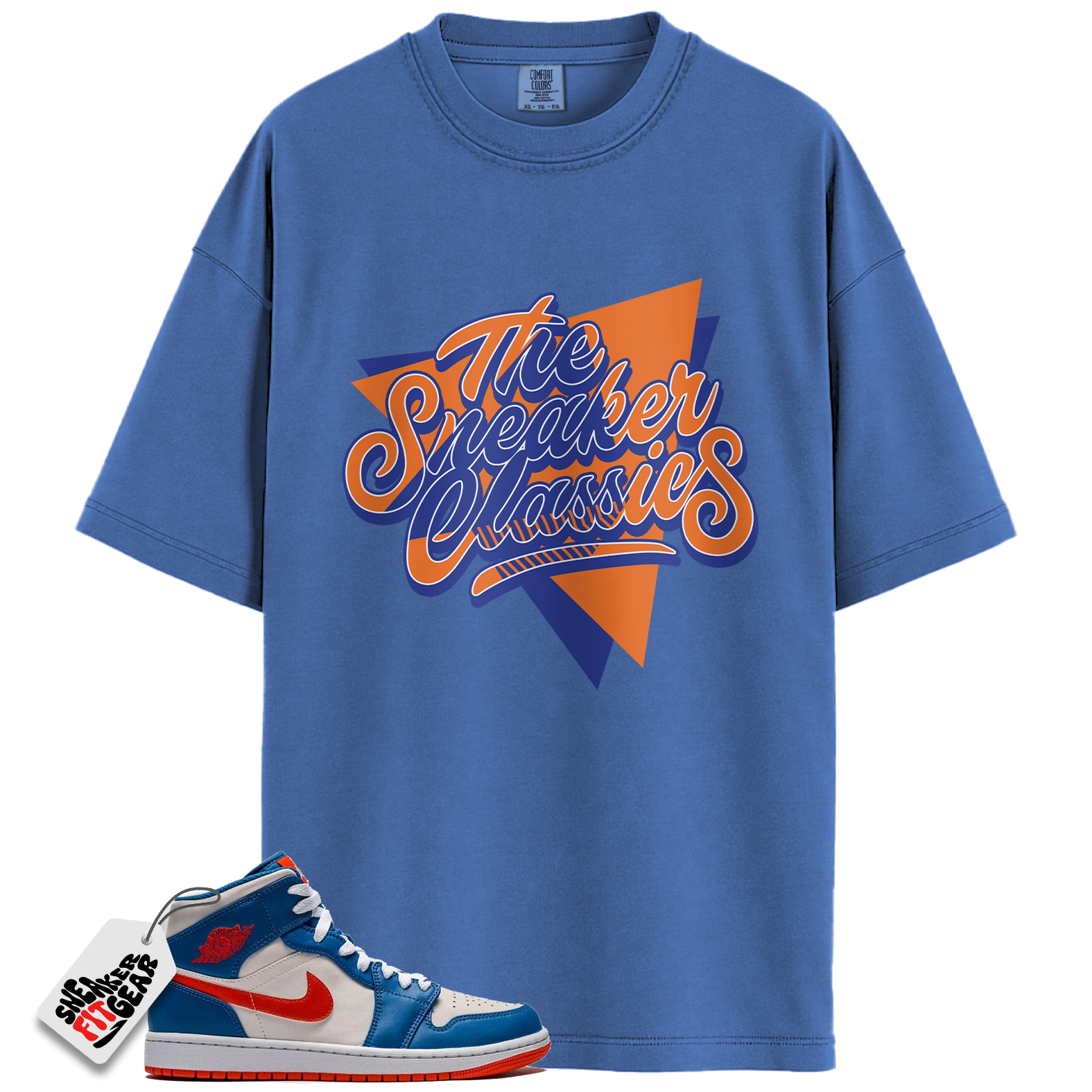 Jordan 1 Mid Knicks Game Royal Match Shirts, Sneaker Classic Shirt To Match Jordan 1 Mid Knicks Game Royal