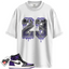 Jordan 1 Retro High Court Purple White Match Shirts, 23 Drip Unisex Shirt To Match Jordan 1 Retro High Court Purple White