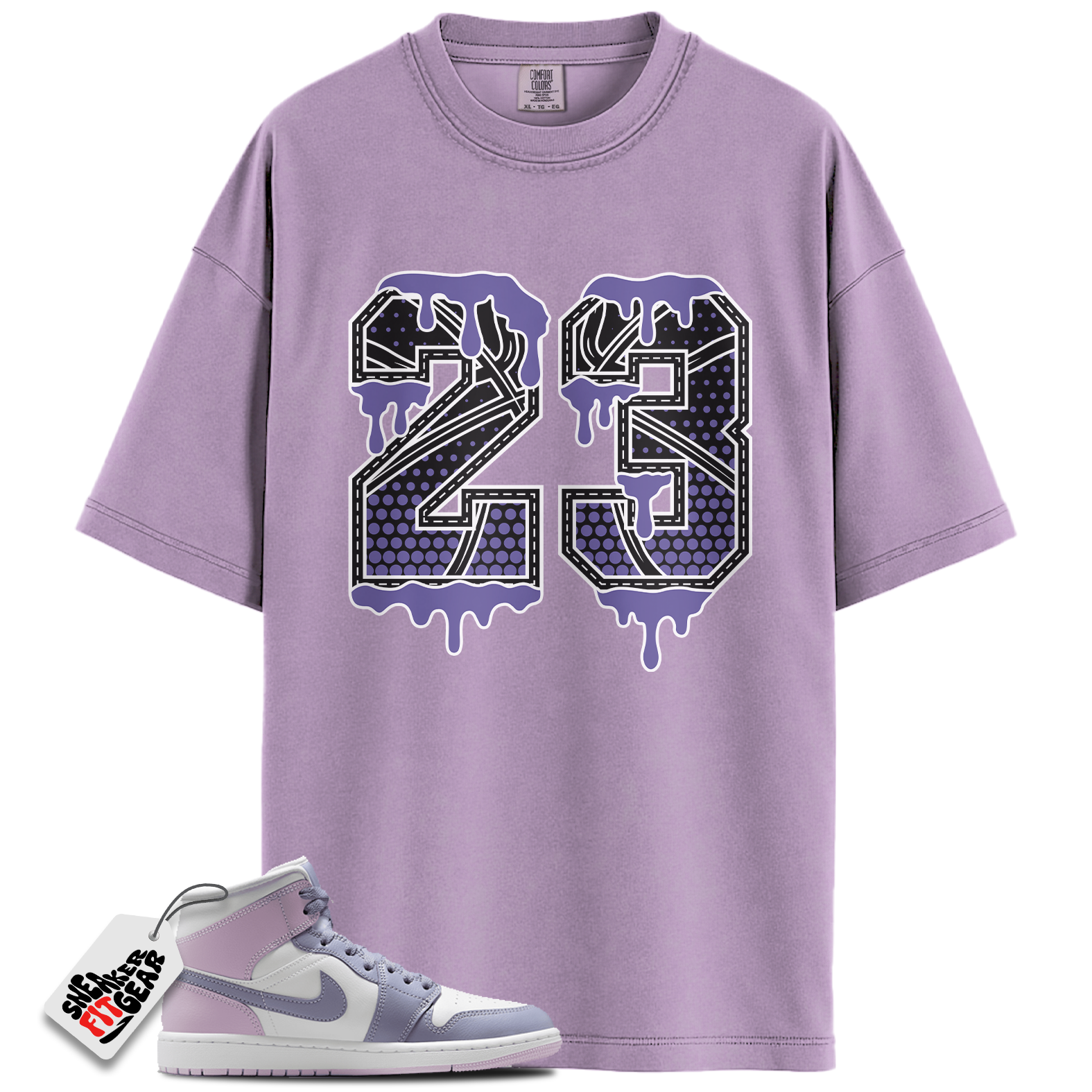 Women's Jordan 1 Mid Indigo Haze Doll White Match Shirts, 23 Drip Unisex Shirt To Match Women's Jordan 1 Mid Indigo Haze Doll White