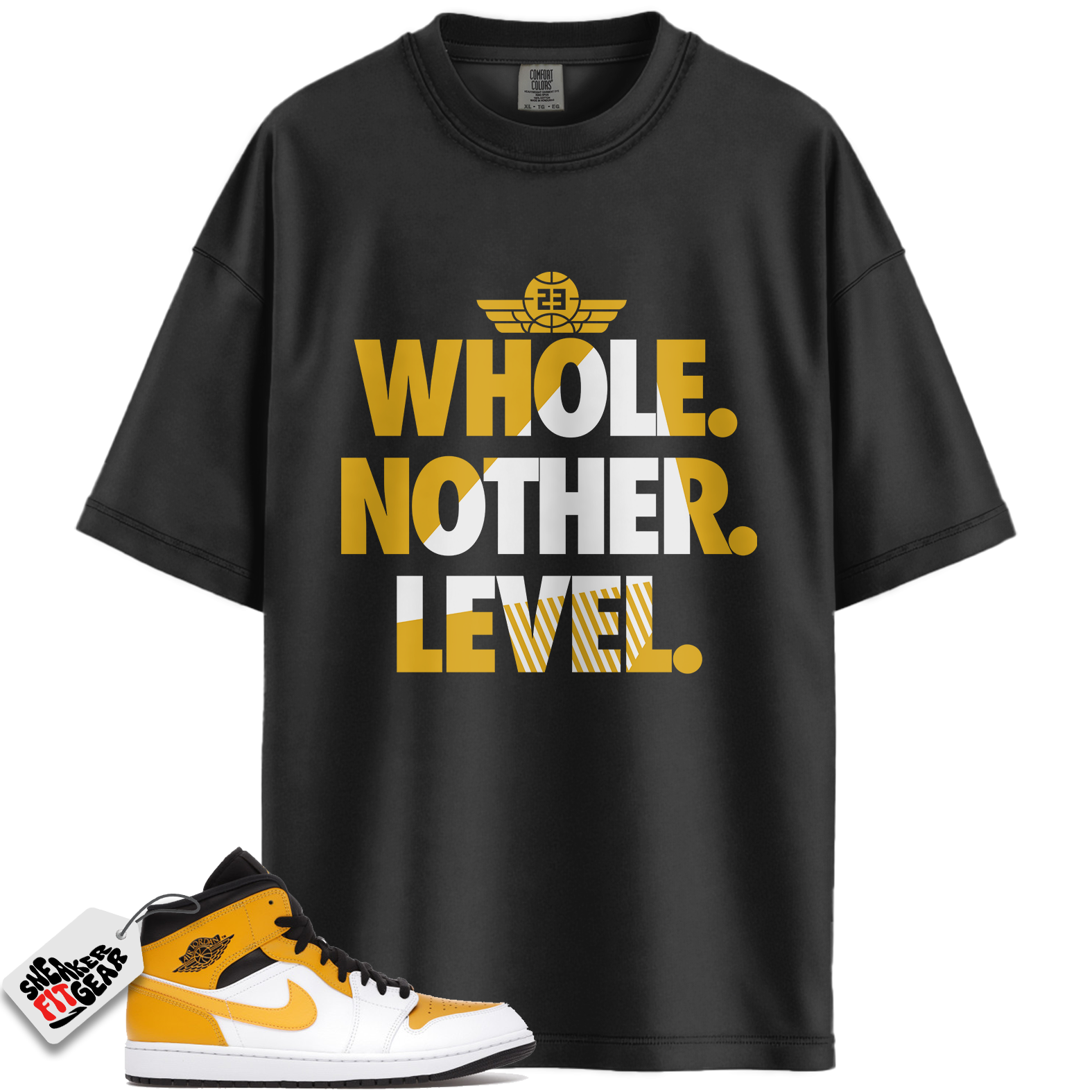 Jordan 1 Mid University Gold Match Shirts, Next Level Shirt To Match Jordan 1 Mid University Gold