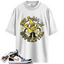 Jordan 1 Mid Patent Black White Gold Match Shirts, Superstar Sneaker Shirt To Match Jordan 1 Mid Patent Black White Gold