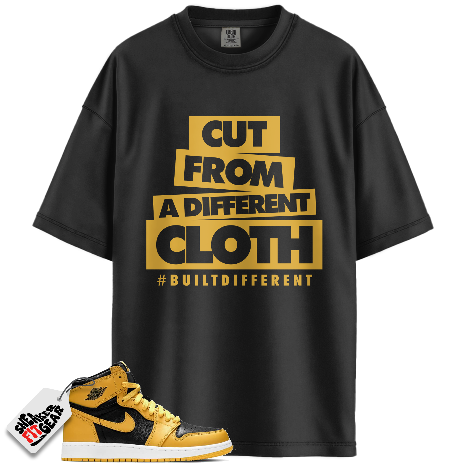 Jordan 1 Mid Yellow Ochre Match Shirts, Cut From A Different Cloth To Match Jordan 1 Mid Yellow Ochre Main image