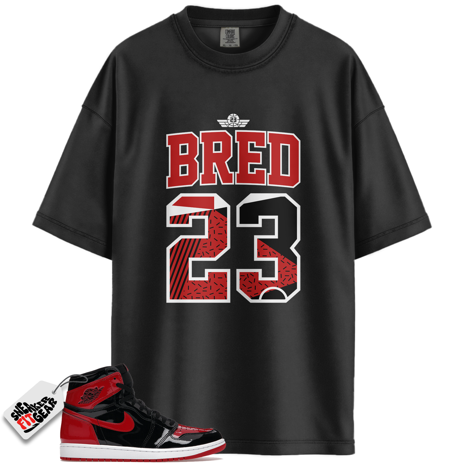 Jordan 1 Retro High OG Patent Bred Match Shirts, Retro 23 Bred Shirt To Match Jordan 1 Retro High OG Patent Bred