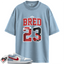 Jordan 1 Low Blue Whisper Dune Red Match Shirts, Retro 23 Bred Shirt To Match Jordan 1 Low Blue Whisper Dune Red