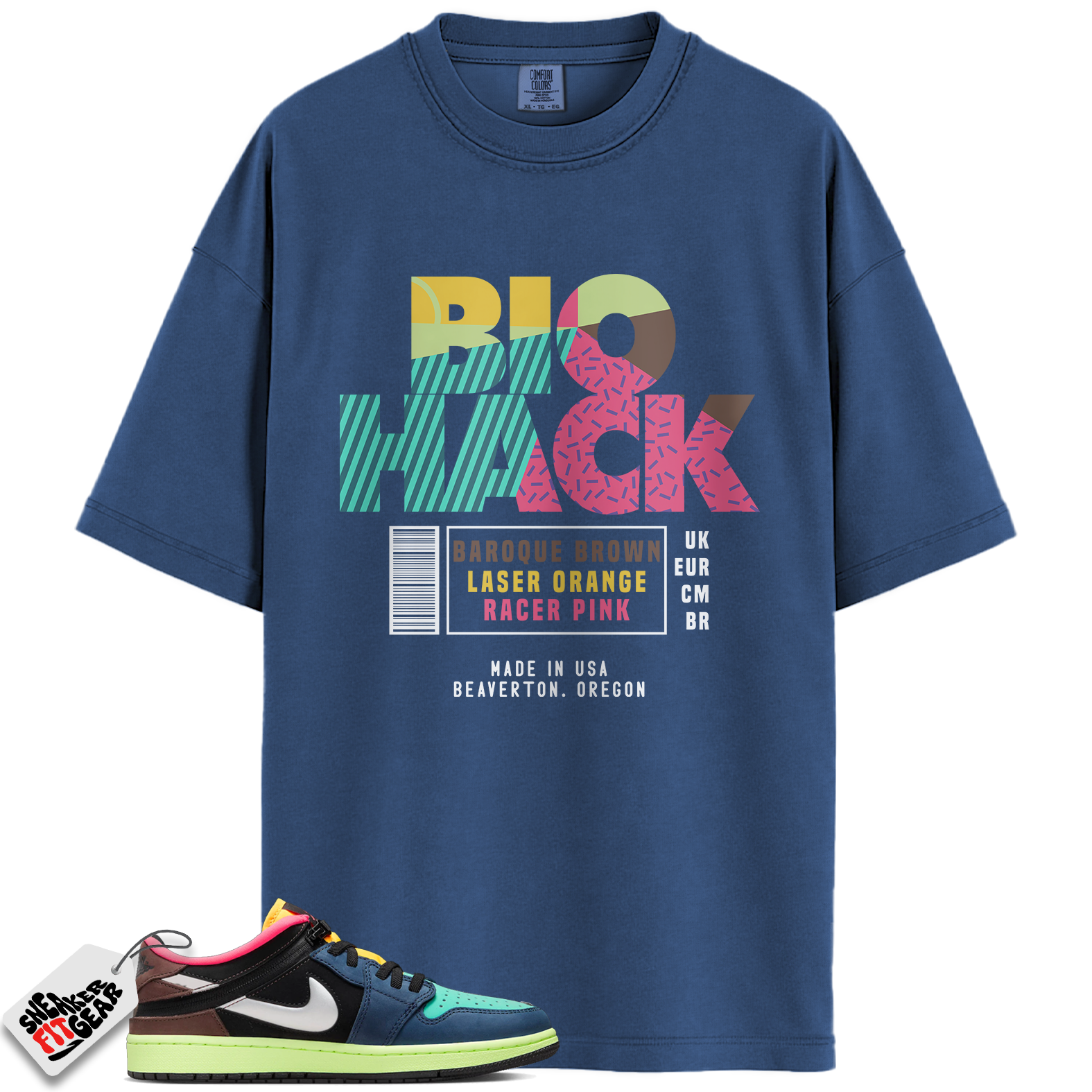 Jordan 1 Low FlyEase Bio Hack Match Shirts, Bio Hack Box Label Shirt To Match Jordan 1 Low FlyEase Bio Hack