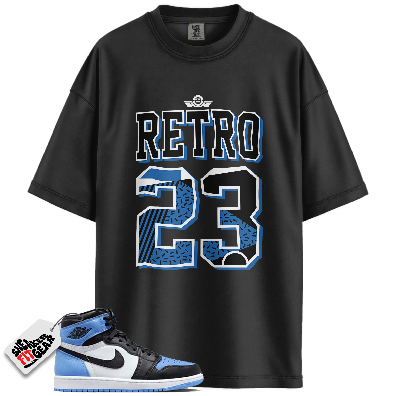 Jordan 1 Retro High OG University Blue Match Shirts, Retro 23 Royal Toe Shirt To Match Jordan 1 Retro High OG University Blue