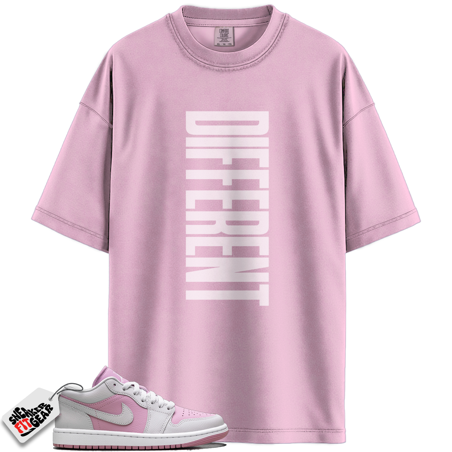 Women's Jordan 1 Low Orchid Neutral Grey Match Shirts, DIFFERENT To Match Women's Jordan 1 Low Orchid Neutral Grey Main image