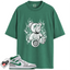 Jordan 1 Mid SE Grey Green Match Shirts, LIT To Match Jordan 1 Mid SE Grey Green
