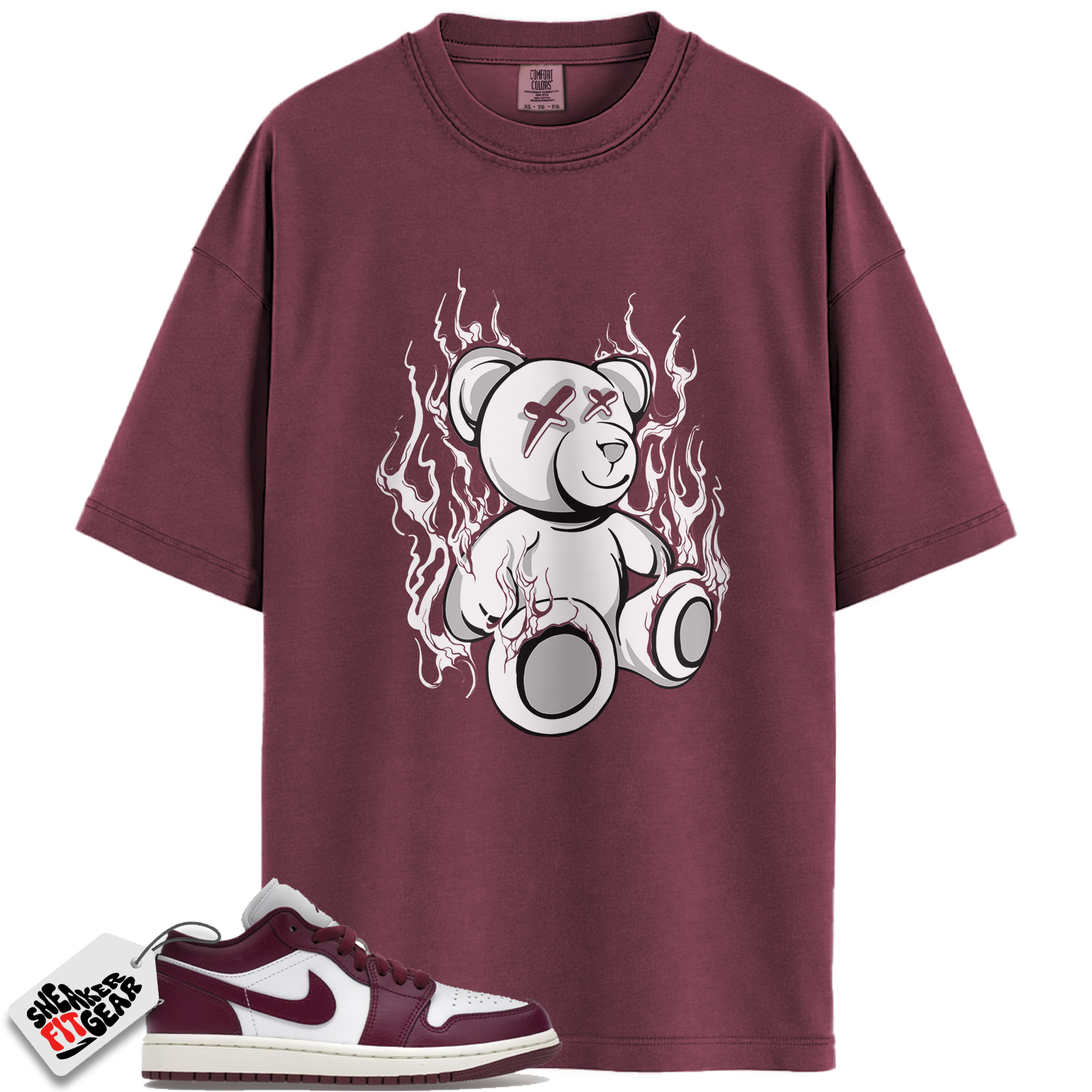 Jordan 1 Low Bordeaux Match Shirts, LIT To Match Jordan 1 Low Bordeaux