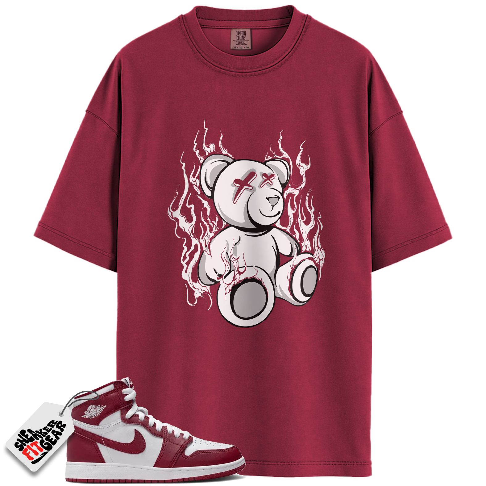 Jordan 1 Retro High OG Artisanal Team Red Match Shirts, LIT To Match Jordan 1 Retro High OG Artisanal Team Red