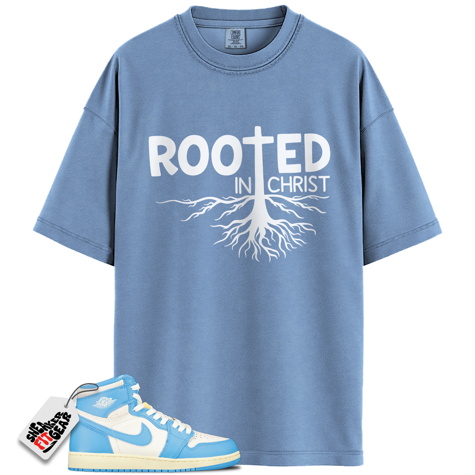 Jordan 1 Retro High OG UNC Reimagined Match Shirts, ROOTED To Match Jordan 1 Retro High OG UNC Reimagined