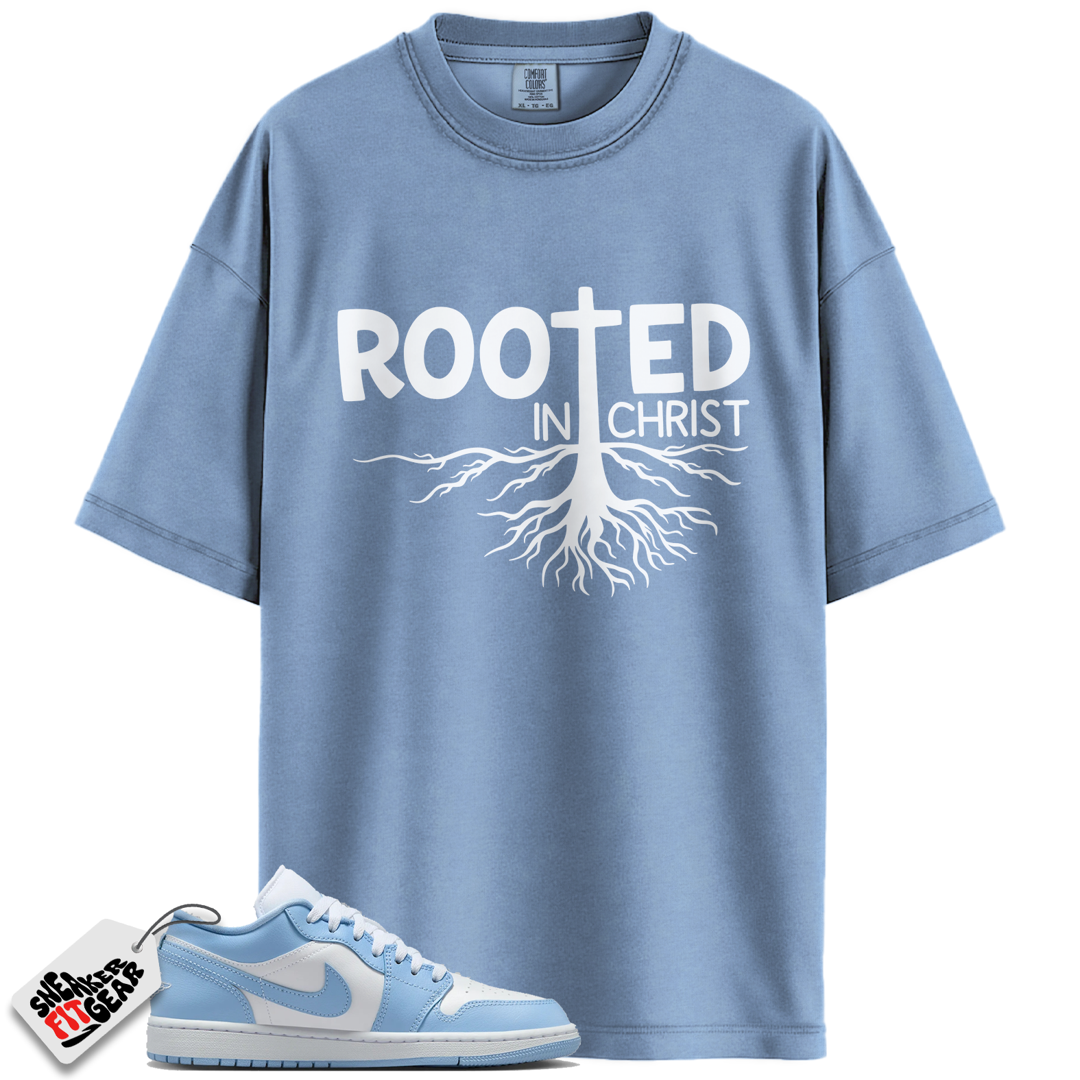 Jordan 1 Low White Aluminum Match Shirts, ROOTED To Match Jordan 1 Low White Aluminum