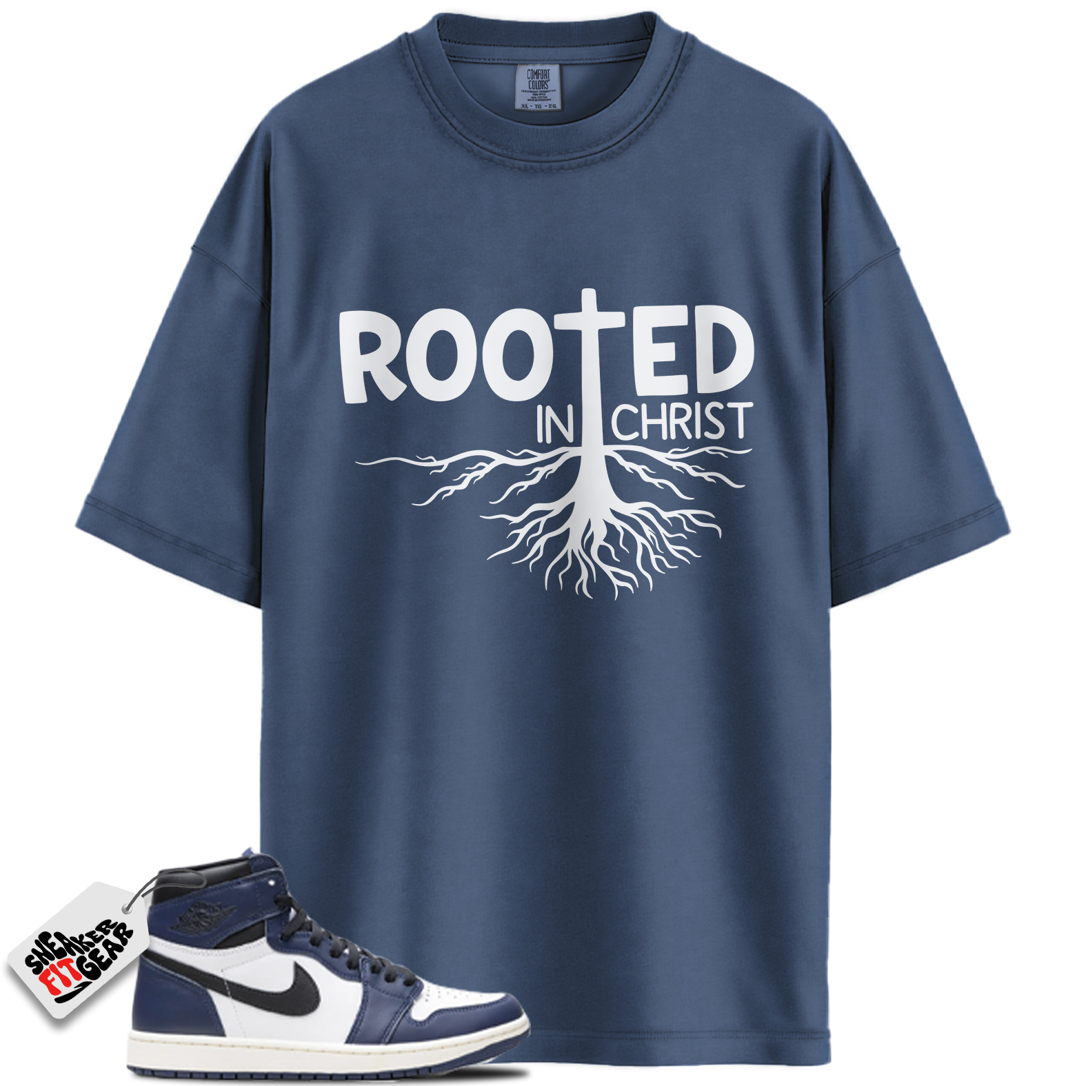 Jordan 1 High OG Midnight Navy Match Shirts, ROOTED To Match Jordan 1 High OG Midnight Navy