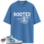 Jordan 1 Mid Legend Blue Match Shirts, ROOTED To Match Jordan 1 Mid Legend Blue