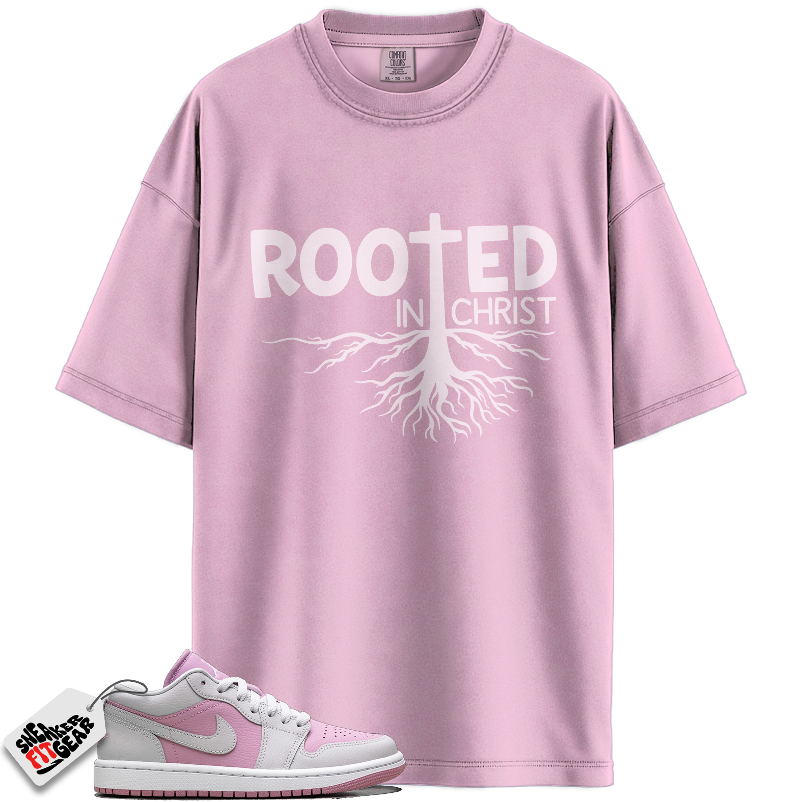 Women's Jordan 1 Low Orchid Neutral Grey Match Shirts, ROOTED To Match Women's Jordan 1 Low Orchid Neutral Grey