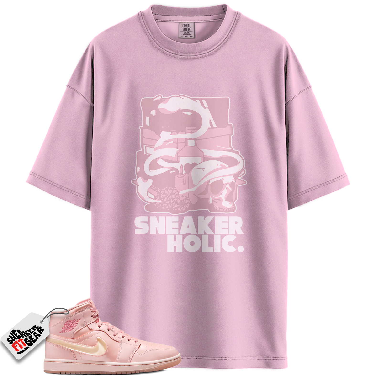 Women's Jordan 1 Mid Patent Valentine's Day Match Shirts, Sneaker Holic Sneaker T-Shirt To Match Women's Jordan 1 Mid Patent Valentine's Day