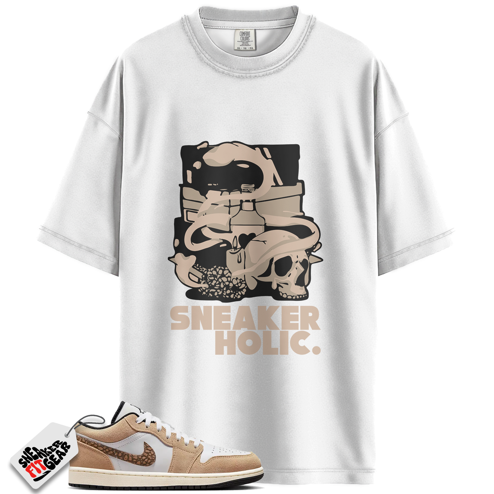 Jordan 1 Low SE Brown Elephant Match Shirts, Sneaker Holic Sneaker T-Shirt To Match Jordan 1 Low SE Brown Elephant