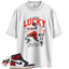 Jordan 1 Retro High OG Black Toe Reimagined Match Shirts, Lucky Player Unisex Graphic T-Shirts To Match Jordan 1 Retro High OG Black Toe Reimagined