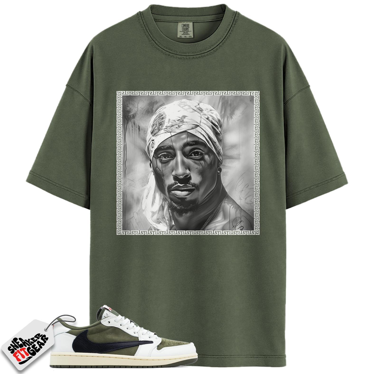 Jordan 1 Retro Low OG SP Travis Scott Medium Olive Match Shirts, PAC To Match Jordan 1 Retro Low OG SP Travis Scott Medium Olive
