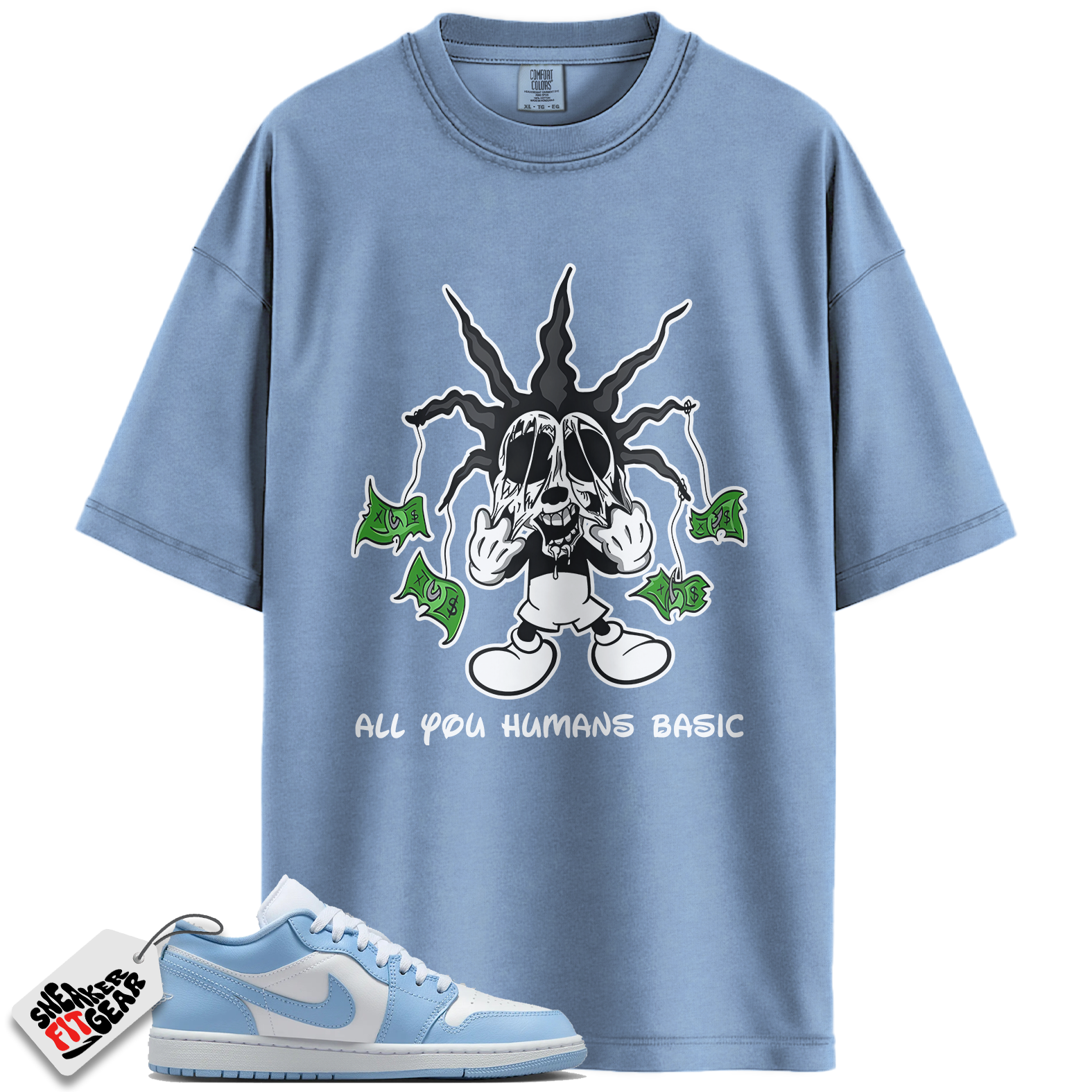 Jordan 1 Low White Aluminum Match Shirts, HOOK To Match Jordan 1 Low White Aluminum
