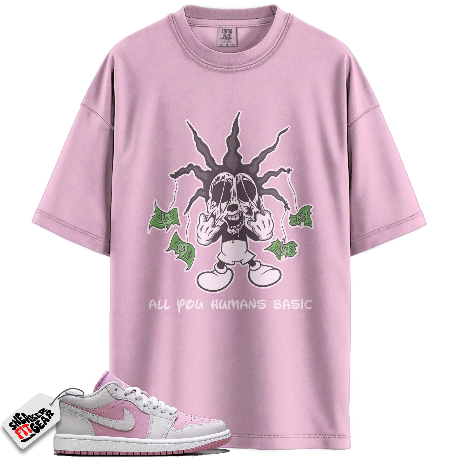 Women's Jordan 1 Low Orchid Neutral Grey Match Shirts, HOOK To Match Women's Jordan 1 Low Orchid Neutral Grey