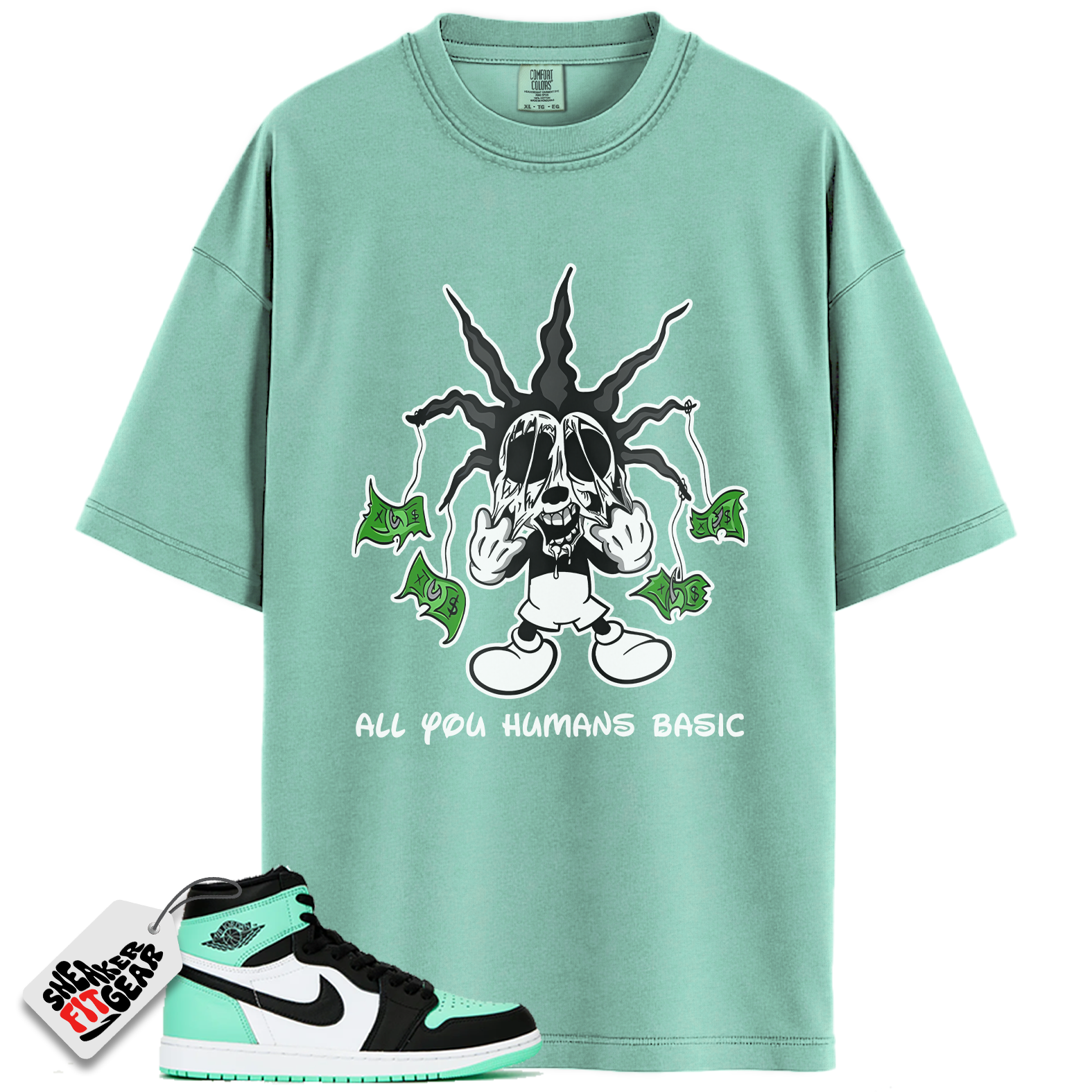 Jordan 1 Retro High OG Green Glow Match Shirts, HOOK To Match  Jordan 1 Retro High OG Green Glow