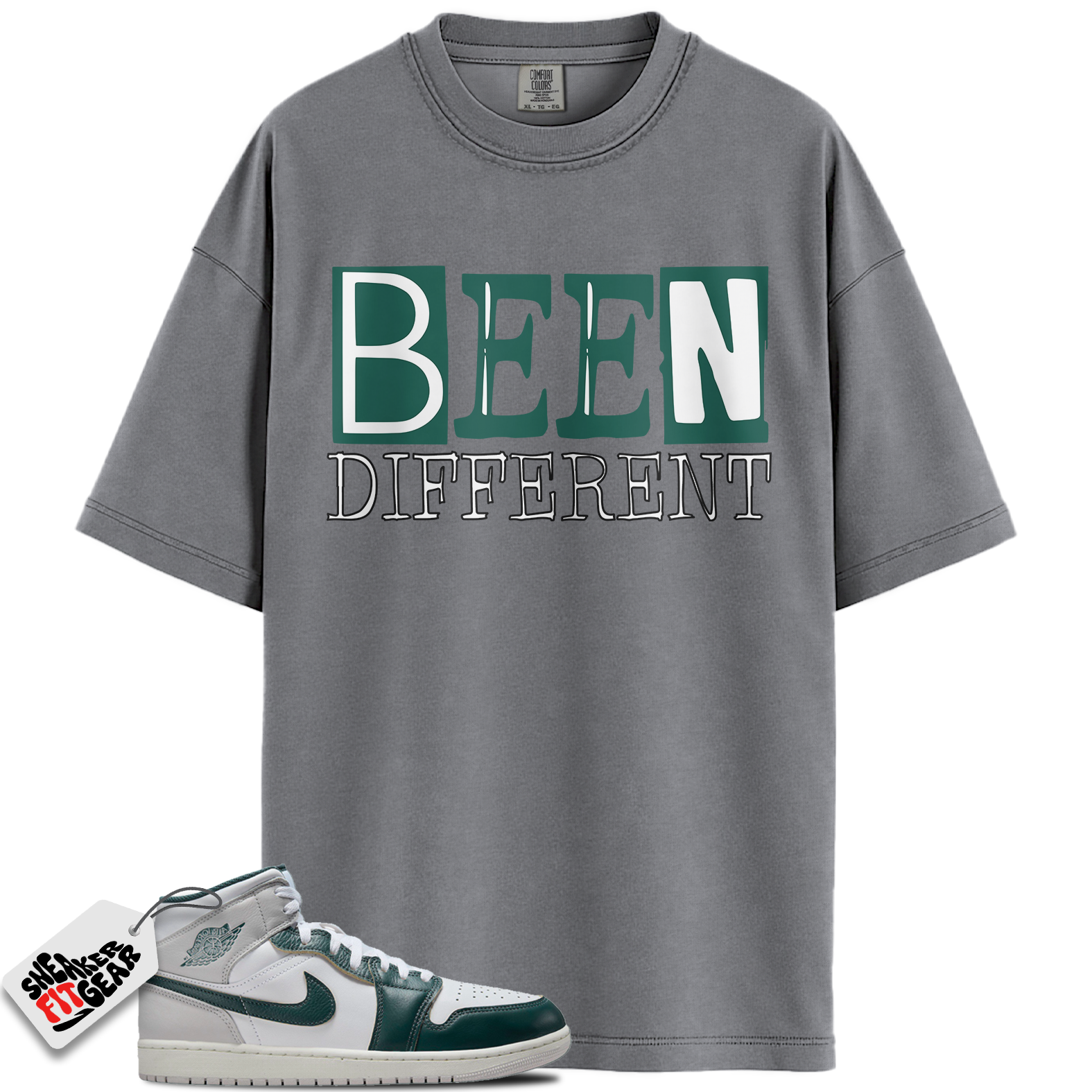 Jordan 1 Mid SE Oxidized Green Match Shirts, Been Different To Match Jordan 1 Mid SE Oxidized Green Main image