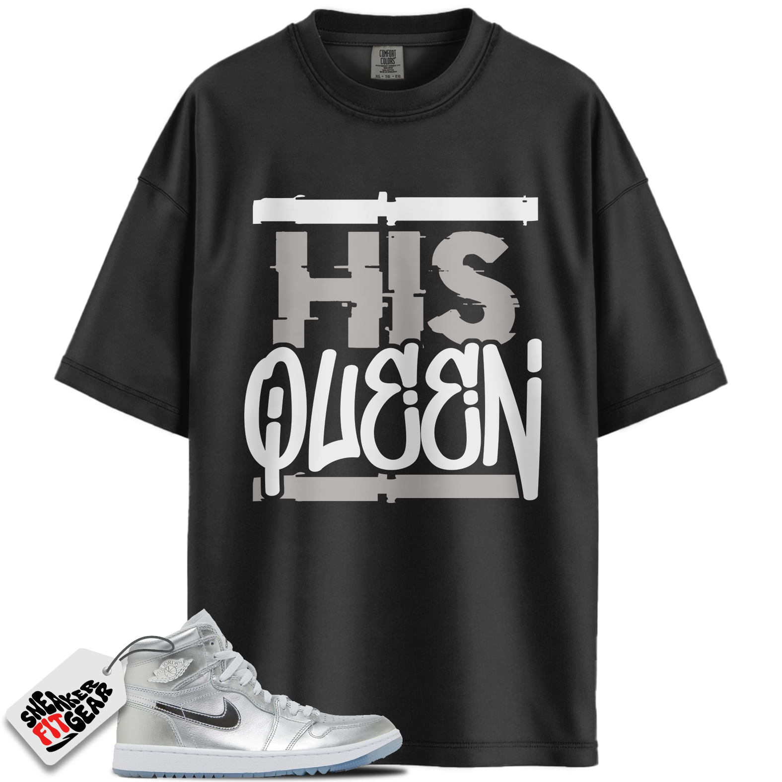 Jordan 1 High Golf Gift Giving Pack Match Shirts, His Queen To Match Jordan 1 High Golf Gift Giving Pack