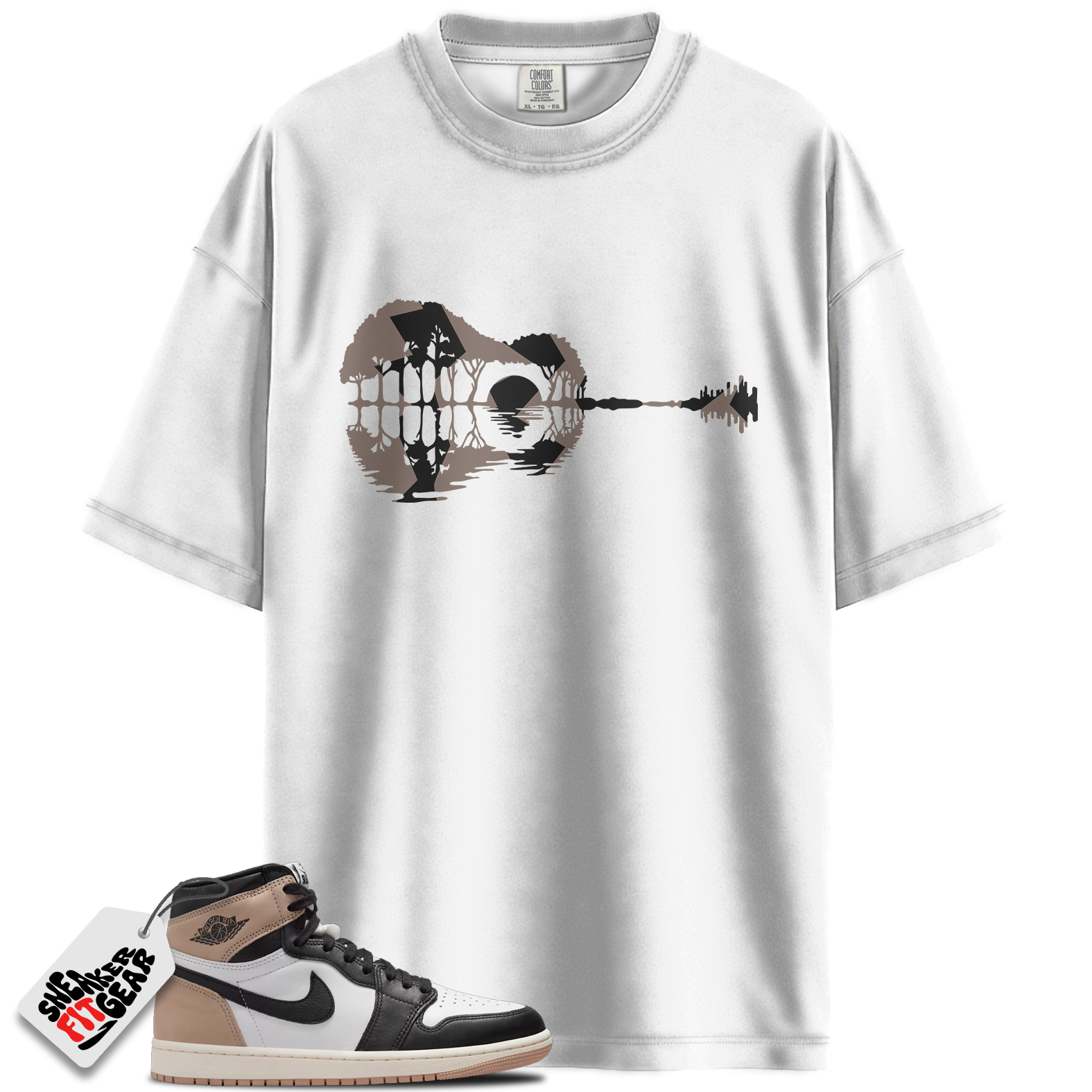 Women's 1s Retro High OG Latte Match Shirts, Guitar Shirt To Match Women's 1s Retro High OG Latte Main image