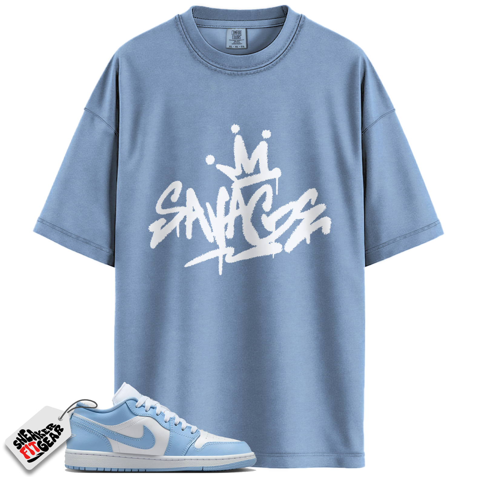 Jordan 1 Low White Aluminum Match Shirts, Savage Style Shirt To Match Jordan 1 Low White Aluminum Main image