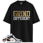 Jordan 1 Mid Patent Black White Gold Match Shirts, Grind Different To Match Jordan 1 Mid Patent Black White Gold