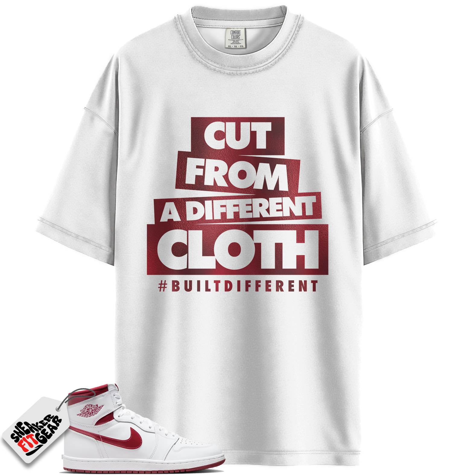 Jordan 1 Retro High '85 OG Metallic Burgundy Match Shirts, Cut From a Different Cloth To Match Jordan 1 Retro High '85 OG Metallic Burgundy