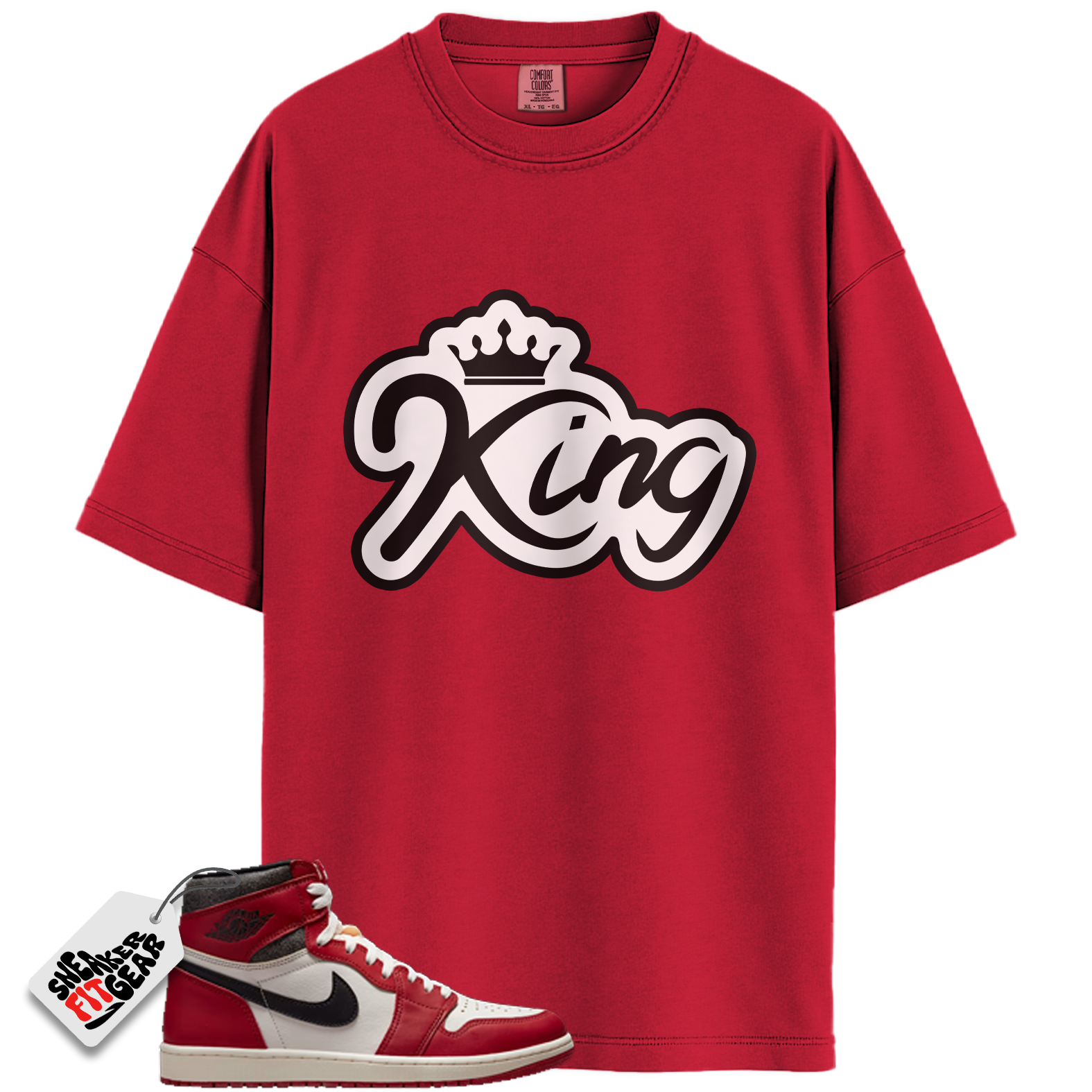 Chicago Jordan 1s Lost and Found Match Shirts, KING To Match Chicago Jordan 1s Lost and Found