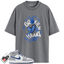 Jordan 1 Mid True Blue Cement Match Shirts, Broken Heart To Match Jordan 1 Mid True Blue Cement