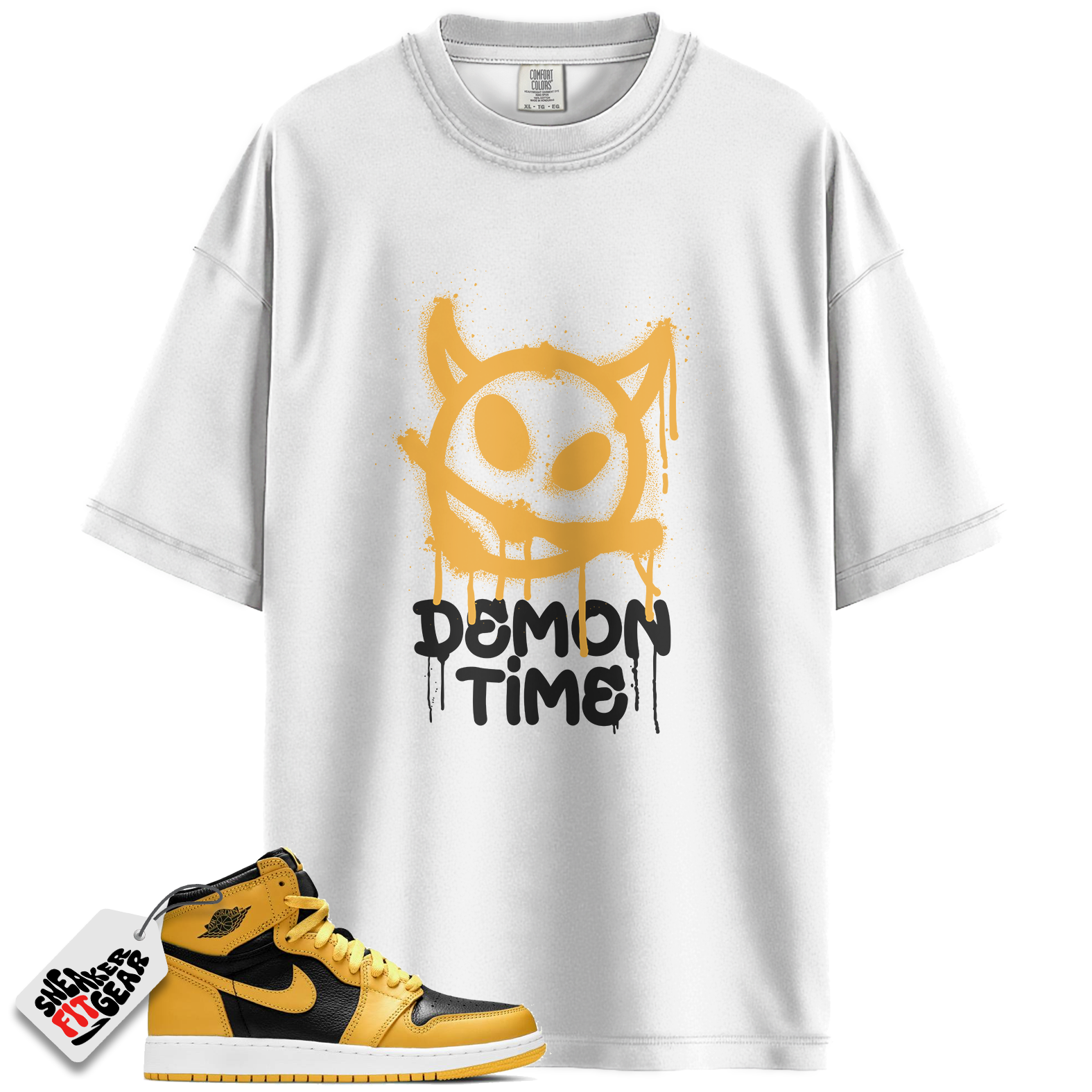 Jordan 1 Mid Yellow Ochre Match Shirts, DTIME Shirt To Match Jordan 1 Mid Yellow Ochre