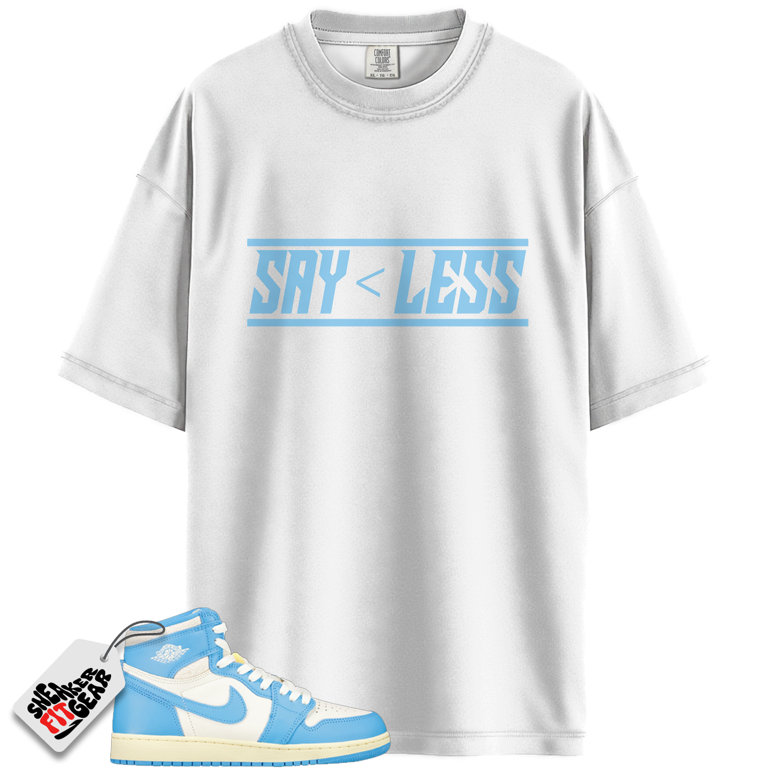 Jordan 1 Retro High OG UNC Reimagined Match Shirts, Sky Less To Match Jordan 1 Retro High OG UNC Reimagined