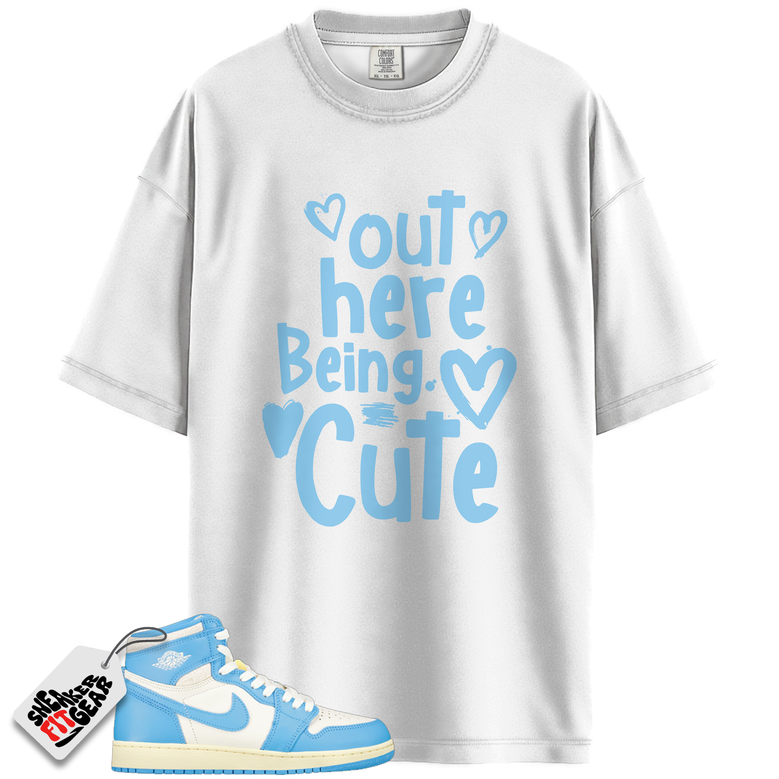 Jordan 1 Retro High OG UNC Reimagined Match Shirts, Cut From a Different Cloth To Match Jordan 1 Retro High OG UNC Reimagined